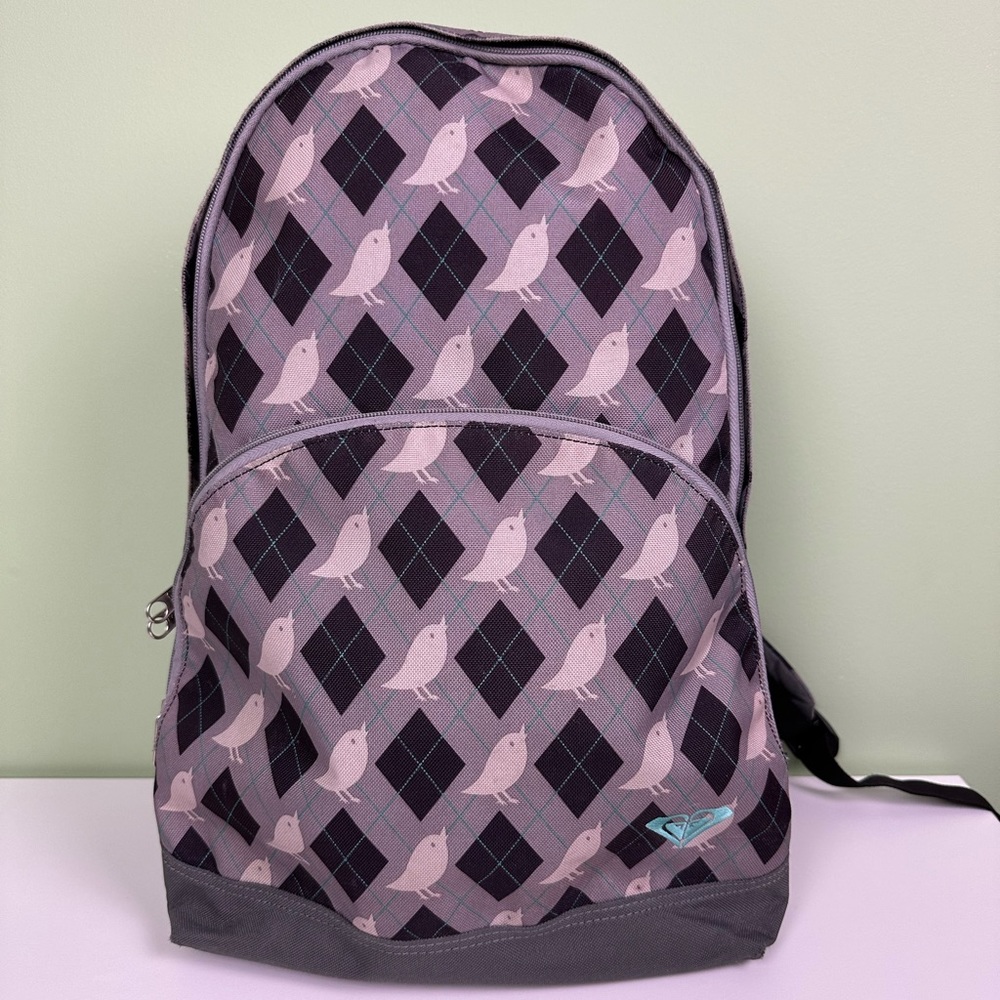 Y2K Roxy Backpack - Teal and muted Shades of Grey